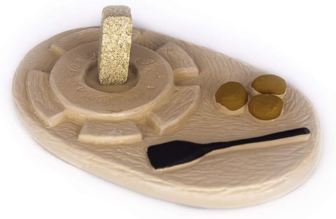 Incienso de Santa Fe - Horno Oven Natural Wood Incense Burner, Includes 20 Piñon Incense Bricks - Made in The USA