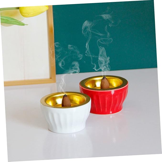 Zerodeko 2pcs Witchy Decorative Incense Stove Powder Incense Burner Home Table Decorative Ornament