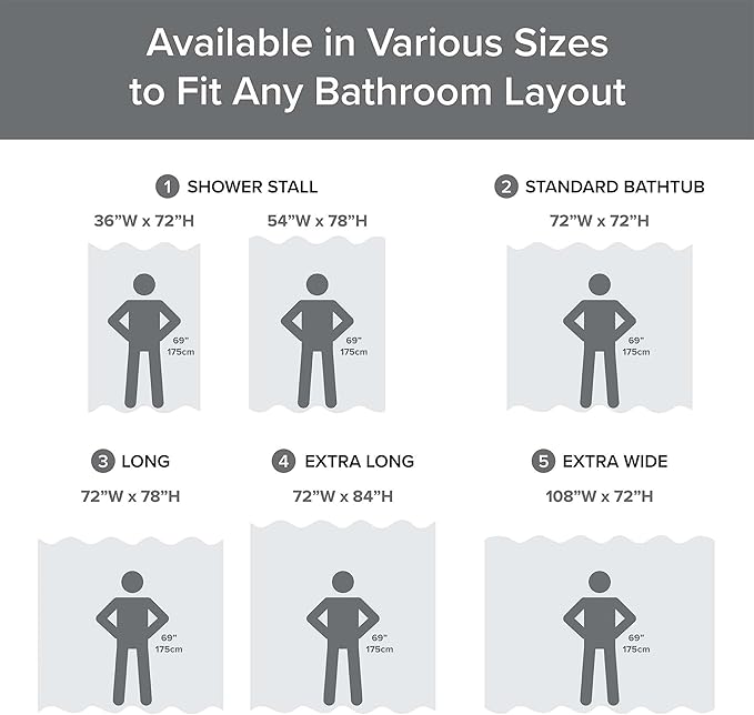 Madison Park Shower Curtain Waffle Weave, Cationic Dyed, Waffle Shower Curtain 3M Scotchgard Moisture Management, Farmhouse Long Shower Curtains for Bathroom, Long: 72x78 Charcoal