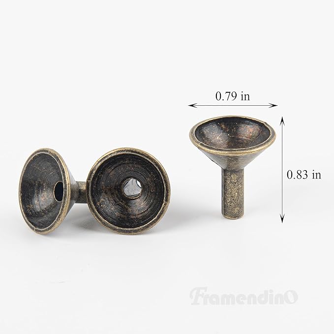 Framendino, 50 Pack Metal Backflow Incense Holder Burner Brass Cone