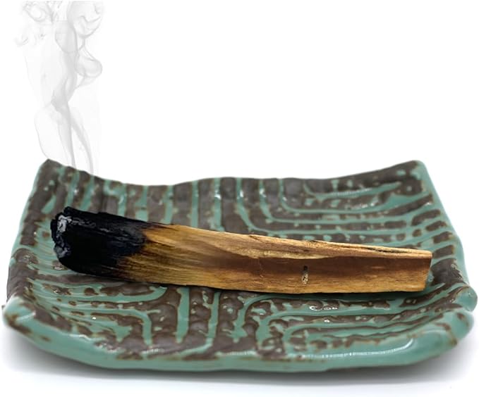 TOBOHU Ceramic Palo Santo Holder, palo Santo Holder Burner, Ceramic Holder for Palo Santo Sticks, Palo Santo Wood Incense Stick Holder, Palo Santo Burning Bowl
