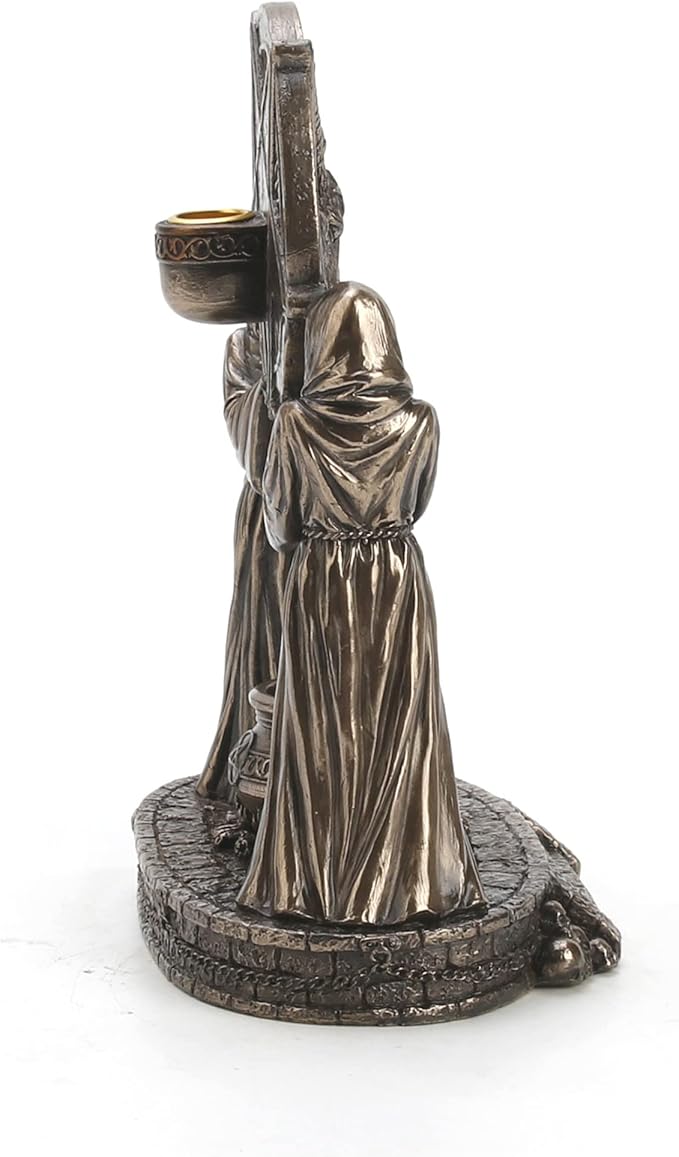 Veronese Design 7 1/4" Sigil of Baphomet Occult Altar Backflow Incense Burner Resin Sculpture Bronze Finish