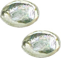 2Pcs Colorful Fashionable Large Abalone Shell Bowl, 4-4.5 Inch Exquisite Natural Sea Shell Smudge Bowl for Sage Burning and Incense for Decor, Display and Great Gift, Incense Holders, Decorations