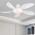 PHORUS 48"Black Low Profile Flush Mount Ceiling Fans with Lights and Remote | Supports Remote and APP, 6 Wind Speeds, Reversible, Dimmable 3 CCT LED, 30WNoiseless DC Motor,Timer, for Bedroom Kitchen