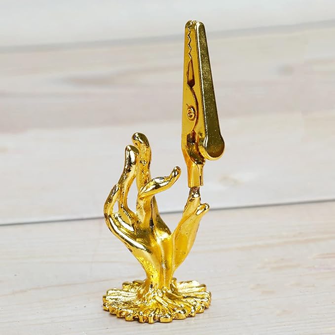 Healifty Buddha Hand Incense Clip with Base 2-Pack 1.18 Inch Metal Coil Incense Holder for Meditation Yoga Home Fragrance and Buddhist Decor