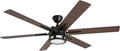 Honeywell Ceiling Fans Kaliza Modern 56 Inch Ceiling Fan with Light, Remote Control Fan, LED Indoor Fan with 6 Blades, Gray Oak and Light Oak Blade Finish Options, Bronze (51036-01)