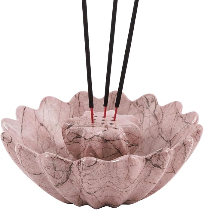 Radicaln Marble Incense Holder for Sticks 5.5" Inches Marinara Handmade Incense Stick Holder for Palo Santo, Ideal Marbles Ashtray & Incense Holder Marble for Bedroom