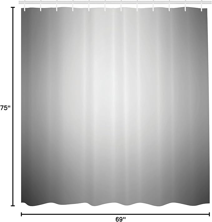 Ambesonne Grey Shower Curtain, Faded Digital Print Dark Blur Grungy Style Plain Mat Modern Urban Life Themed Art Print, Cloth Fabric Bathroom Decor Set with Hooks, 69" W x 75" L, Gray
