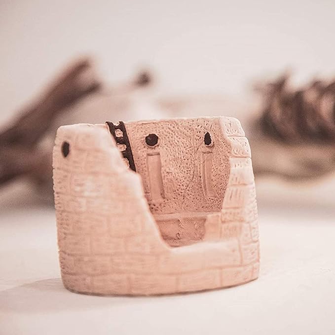 Incienso de Santa Fe - Kiva Natural Wood Incense Burner, Includes 20 Piñon Incense Bricks - Made in The USA