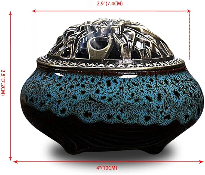 Ceramic Home Decoration Incense Sticks or Cones Burner Porcelain Incense Holder