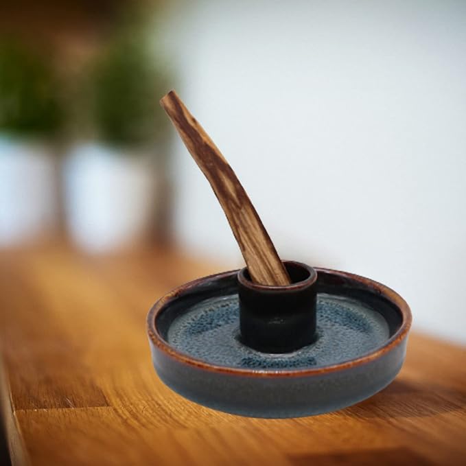 Sage Holder, Sage Burner, Smudge Bowl, Palo Santo Holder, Incense Holder, Incense Holder Bundle, Sage Holder for White Sage Bundle and Palo Santo (Sage Not Included) (Blue Reactive)