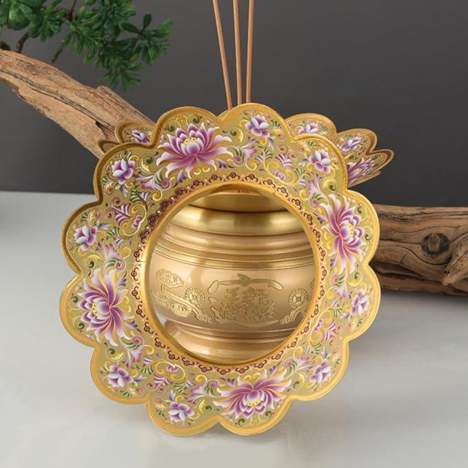 DECHOUS 3Pcs Buddha Incense Burner Bowl Covers Ash Holder Vintage Buddha Incense Bowl Ash Guard for Incense Burner Supplies Buddha Incense Bowl Ash