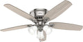 Hunter Builder, Indoor, Ceiling Fan, Pull Chain, 52 inch, Brushed Nickel