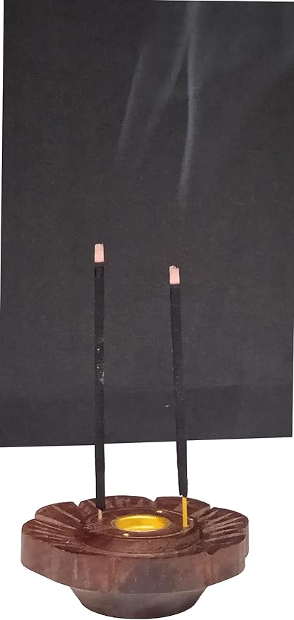 Purpledip Wooden Incense Stick Holder Cum Dhoop Candle Holder: Ash Catcher (11502)
