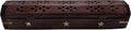 Dinil Wooden Coffin Incense Burner Handmade - 12" – Rustic Brown Finish – Elegant Design (Star)