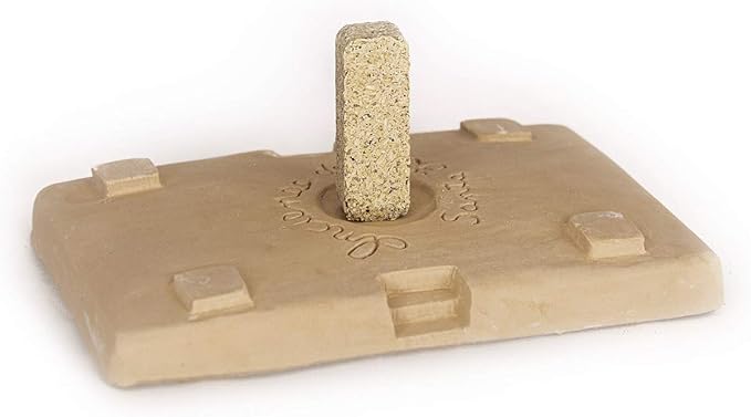 Incienso de Santa Fe - Log Cabin Natural Wood Incense Burner, Includes 20 Piñon Incense Bricks