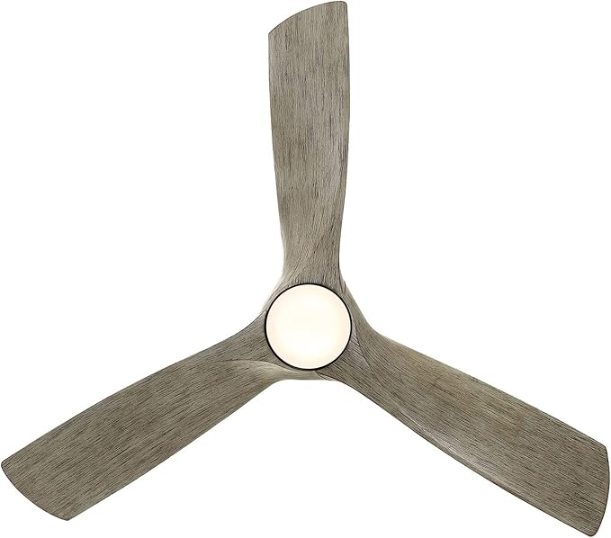 Modern Forms Zephyr 3 Blade 52 in. Indoor and Outdoor Smart Downrod Ceiling Fan with Remote Control - Integrated LED Selectable 4CCT 2700K-3000K-4000K-5000K - Graphite/Weathered Wood