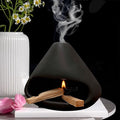 Palo Santo Holder & Mini Chiminea Ceramic Incense Burner for Sage, Cone Burning, Aromatic Home Decor & Incense Sticks with Ash Catcher, Ideal for Yoga & Meditation