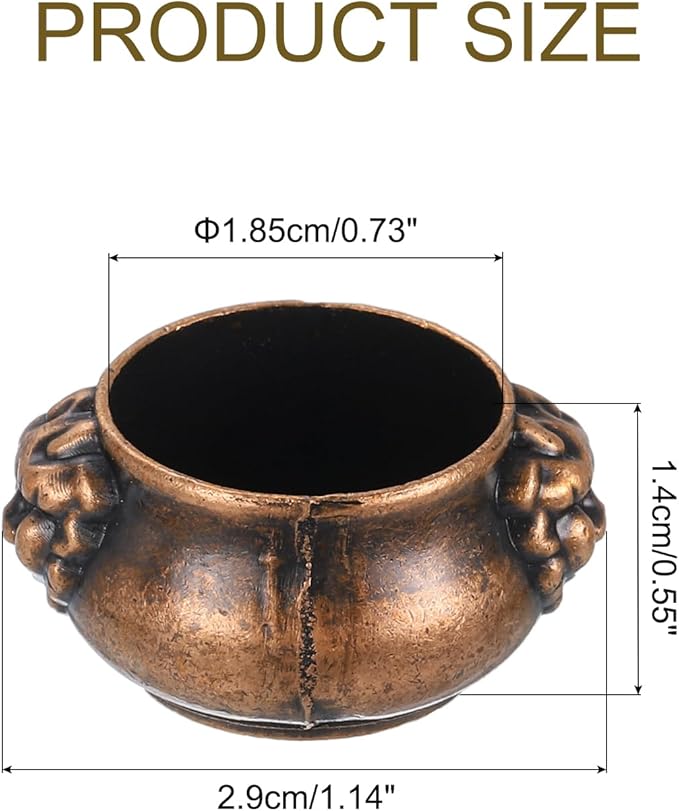 uxcell 3pcs Brass Incense Holders, 9 Hole Incense Stick Holders Incense Burner Kit for Stick Cone Incense, Incense Coil, Copper