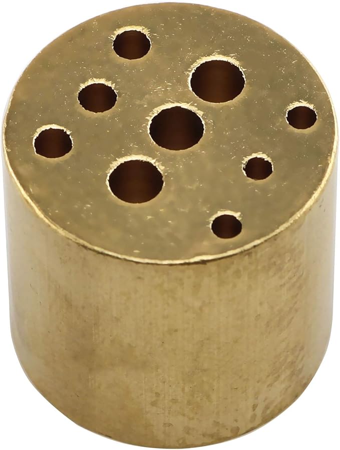 E-outstanding Incense Holder Brass Incense Burner Holder with 9 Different Sizes Holes Incense Stick Holder