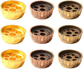 Acxico 9pc Mini 10-Hole Incense Burner, Golden/Copper/Bronze Metal Decor for Meditation Zen Yoga Outdoor Spa