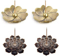 4PCS Lotus Brass Stick Incense Burner Holder,Sandalwood Burner, Stick Censer Household Yoga Studios Buddhism Nasturtium Incense Line Holder