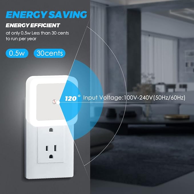 Sujeet Night Light, Night Lights Plug into Wall 8-Pack, Nightlight Plug in Night Light, Dusk to Dawn Night Lamp Led (Soft White)