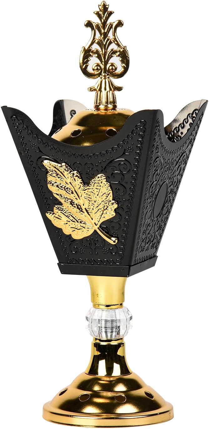Incense Holder - Fire-Safe with Easy-to-Remove Lid, Elegantly Decorated with Flower Patterns, Suitable for Home & Office, Option (H003)