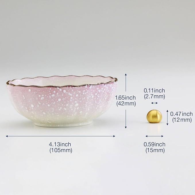 Asayu Japanese Lotus Incense Holder for Sticks 4.1 inch (105mm), Traditional Made in Japan Ceramic Ash Catcher and Brass Incense Burner Set - Pink