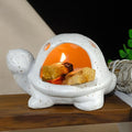 Mougigi Handcrafted White Ceramic Turtle Palo Santo Holder, Sage, Cone Incense and Copal Burner Holder | Ideal for Meditation, Yoga, Aromatherapy & Altar Spaces | Zen-Inspired Home Decor Gift