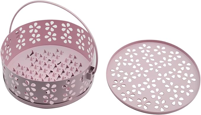 1pcs Mosquito Coil Holder Retro Incense Coils Holder Portable Incense Burner Holders with Handle for Home Camping Indoor Outdoor Patio (Pink)