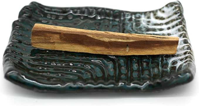 TOBOHU Ceramic Palo Santo Holder and Burner - Incense Stick Burning Bowl for Wood Sticks