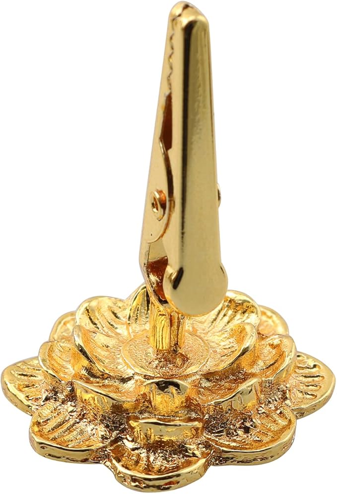 LQ Industrial 2pcs Incense Holder Clip 45x30mm Incense Coil Spiral Burner Incense Stick Standing Clamp with Lotus Base Buddhism Supplies for Home Decor
