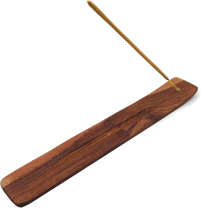 Bless-International Traditional-Handmade-Burner Wooden-Incense-Stick-Holder Ash-Catcher-Stand for-Aromatherapy-Meditation-Yoga (Incense Holder 10 inch(1 pcs))