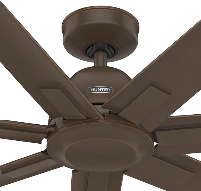 Hunter Downtown Indoor/Outdoor Ceiling Fan, Wall Control (Matte Bronze, 72 inch)