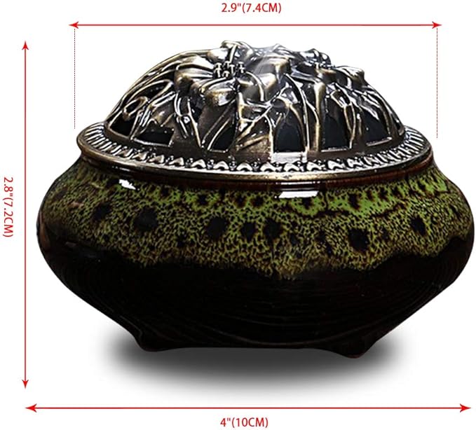 Ceramic Home Decoration Incense Sticks or Cones Burner Porcelain Incense Holder