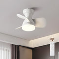 20 Inch Ceiling Fan with Light, 3 ABS Blades, White Small Ceiling Fan with Remote Control, Suitable for Living Room, Dining Room, Bedroom