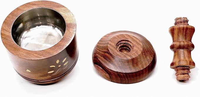 Traditional Wooden Incense Burner for Loban & Dhoop Sticks | VudRtyst Pooja Room Decor with Kapur Diffuser | Elegant Home Fragrance Holder