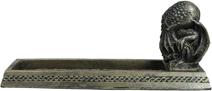Ebros Gift Marine Terror Call of Cthulhu Skull Sea Monster Incense Stick Burner Holder Figurine Macabre Underworld Kraken Pirate Nightmare Themed Aromatherapy Accent Sculpture