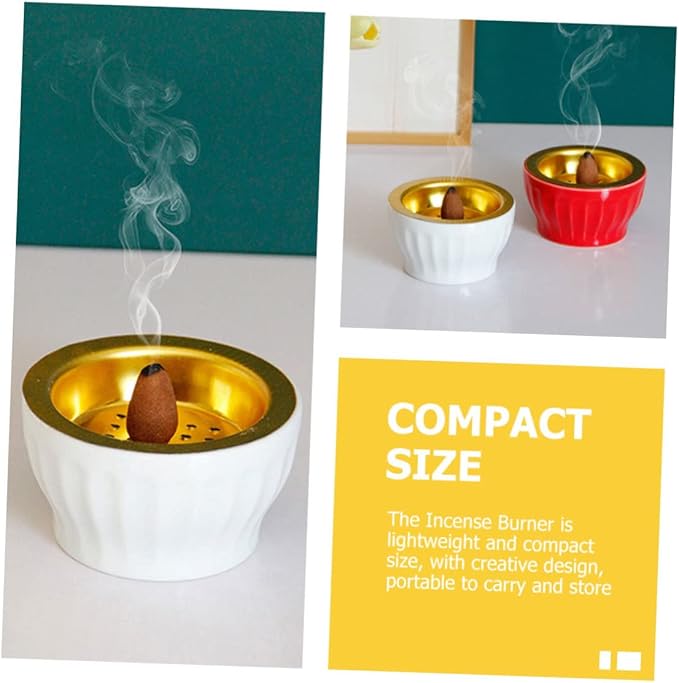 Zerodeko 2pcs Tabletop Aroma Burner Decorative Incense Burner for Home Aromatherapy Furnace Cottage Decor