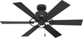 Hunter Gilrock, Indoor, Ceiling Fan, No Light, 52 inch, Matte Black