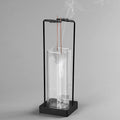 Incense Burner Holder for Sticks, [New Upgraded-Two Black Clip] Upside Down Incense Burner with Removable Glass Ash Catcher Anti-Ash Flying