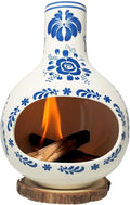 Palo Santo Burner Handmade Palo Santo Holder with Wooden Mat, Talavera Mexican Pottery Decor for Home, Meditation and Energy Cleansing, Sage Holder for Burning, Christmas Yoga Spa Gift
