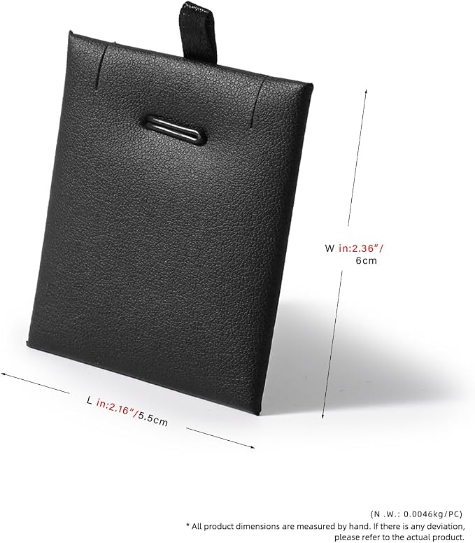 Oirlv 10 PCS Jewelry Cards PU leather Earring Necklace Card for Selling Jewelry Display Cards