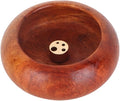 Mini Incense Holder, 6cm Wooden Round Incense Stick Holder Bowl Ash Catcher(Rosewood)