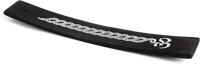 Incense Garden Wooden Incense Holder for Sticks Om Black Painted Wood 10 inches Long