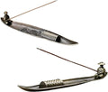 Incense Holder-Incense Burner-Home Ash Catcher Fisherman's Fishing Boat Incense Holder Home Decor (Zinc Alloy 2PCS)