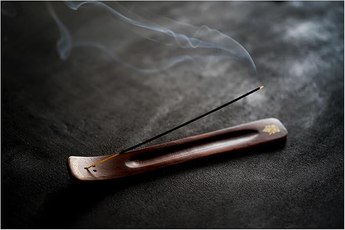 Gonesh - Incense Holder - Modern Home Decor - Wood Incense Burner - Yellow - 10” x 1.25”