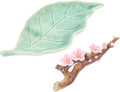 Yardwe Ceramic Incense Stick Burner Blossom Design Incense Holder for Home Meditation Relaxation Office Desk Decor 6.88X3.14X1.18In