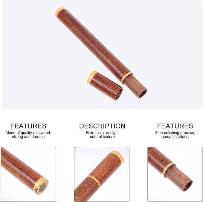 ARTIBETTER 3-Pack Smooth Natural Incense Tube Holder Set Compact 9.44In Wooden Incense Stick Storage Canisters with Simple Lid for Home Decor Meditation and Aromatherapy